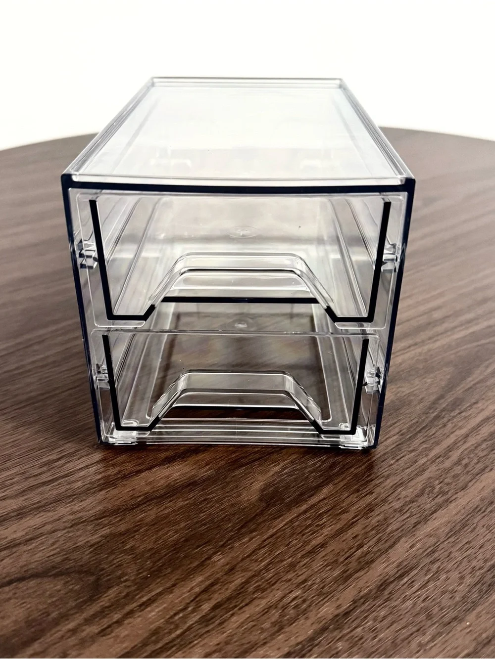 Clear Acrylic 2 Drawer Organizer Vanity Makeup Jewelry Desk Storage
